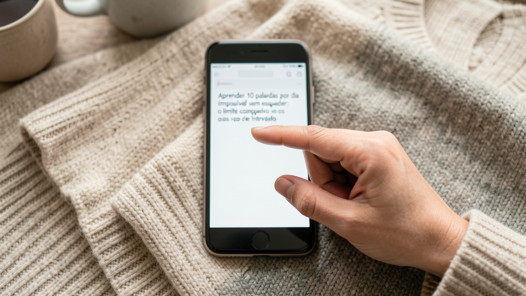 Detalhe fotográfico relacionado a Aprender 10 palavras por dia é impossível sem esquecer: o limite cognitivo e os apps de intervalo